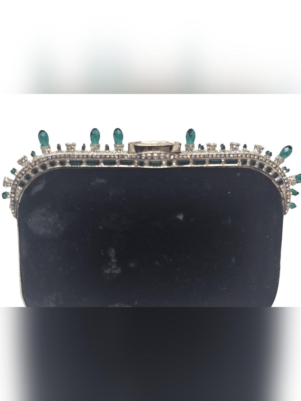 Jimmy Choo - Embellished Velvet Cloud Clutch/MissingStone/close perfectMRSP$1000